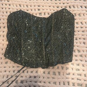 Black sequin top